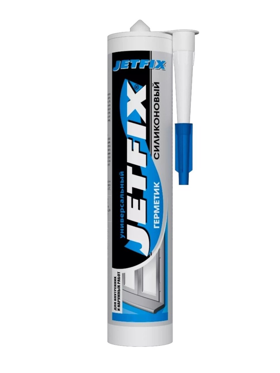 Герметик силиконовый, универсальный, Jetfix, 21003, 280 мл, белый, термостойкий