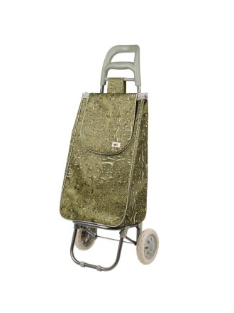 Тележка складная 37х28х96 см, металл, 100% сатин, 30 кг, с сумкой, Aqua, A204, 002247