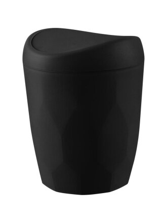 Контейнер для мусора пластик, 1 л, плавающая крышка, черный лотос, Keeplex, Light, KL500310028