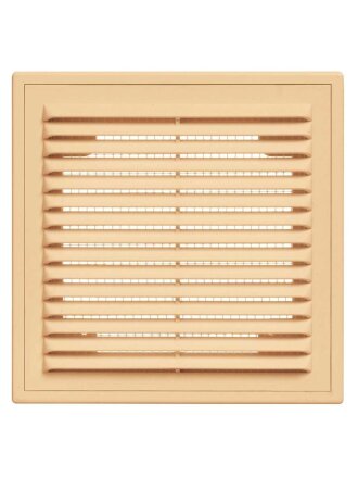 Решетка вентиляционная пластик, настенная, 150х200 мм, с сеткой, бежевая, Viento, 1520ВР