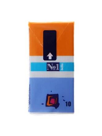 Бумажные платочки 10 шт, одноразовые, без запаха, Bella, BE-042-H100-012