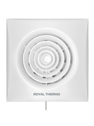 Вентилятор вытяжной настенный, выключатель, Royal Thermo, установочный диаметр 100 мм, 10 Вт, 100 м³/ч, белый, RAFR 100 P, НС-1608398