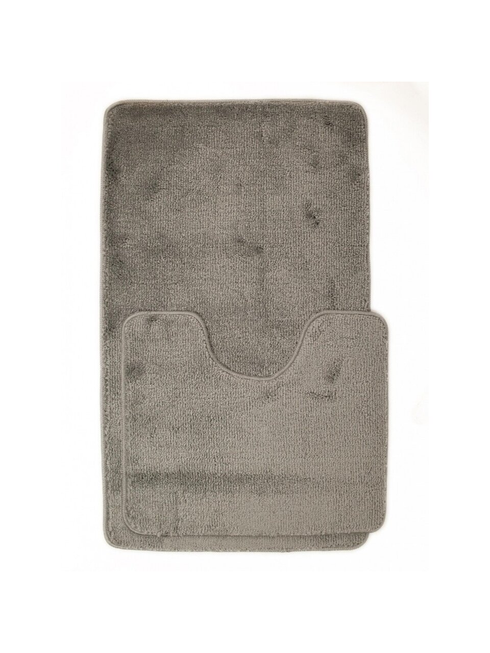 Комплект ковриков для ванной, антискользящий, 2 шт, 0.5х0.8, 0.4х0.5 м, 18 мм м, серый, Aqua-Prime, Be'Maks