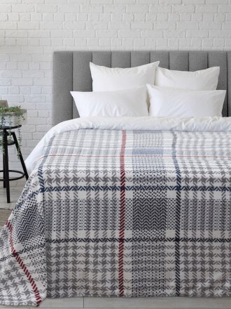 Плед евро, 200х220 см, велсофт, 100% полиэстер, Silvano, Берберри