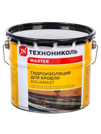 Мастика Технониколь, Aquamast, битумно-резиновая, гидроизоляционная, 3 кг, ведро, 420915