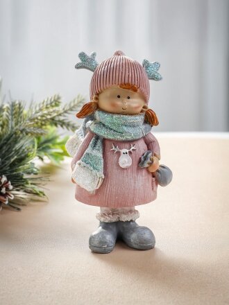 Фигурка декоративная полистоун, Девочка, 8х4х14 см, A020230