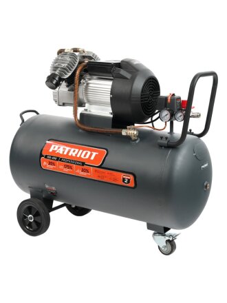 Компрессор масляный, Patriot, Professional 100-400, 2.2 кВт, поршневой, 100 л, 400 л/мин, 8 бар, прямой, 525301955