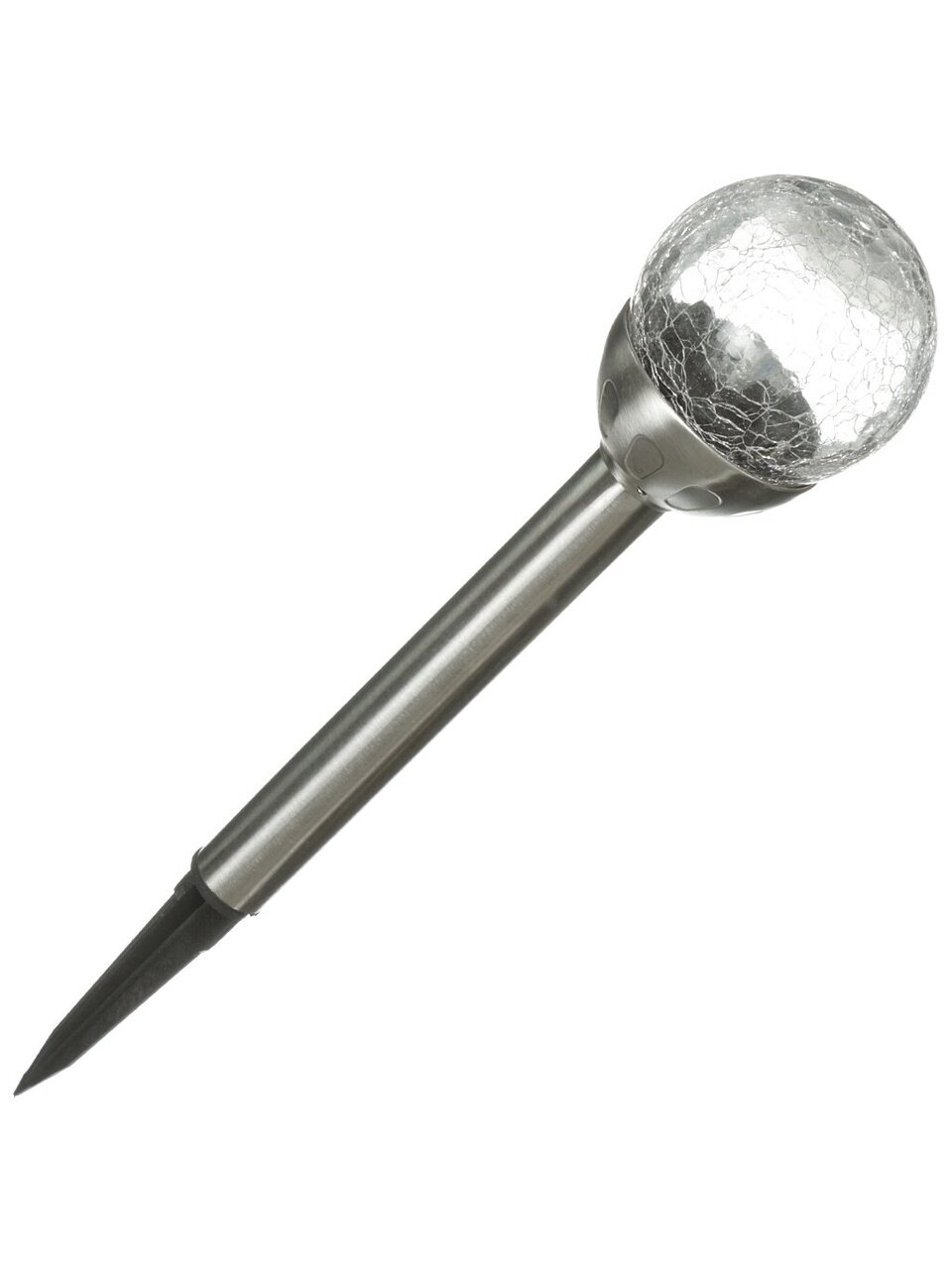 Фонарь садовый TDM Electric, СС Кракле, на солнечной батарее, грунтовый, 0.6 Вт, металл, 8х34 см, эффект битого стекла