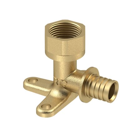 Уголок диаметр 16х1/2'', внутренняя резьба, с креплением, латунь, РосТурПласт