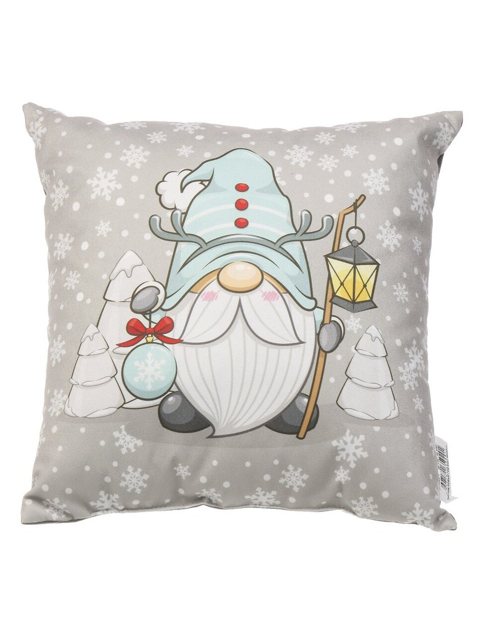 Подушка декоративная, 40х40 см, Новый Год, Гном, 100% полиэстер, Вид 1, 322676