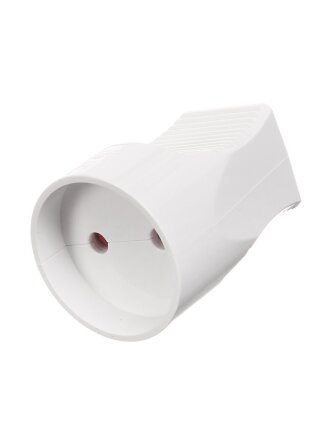 Кабельная розетка без заземления, 10 А, белая, белая, TDM Electric, SQ1806-0029