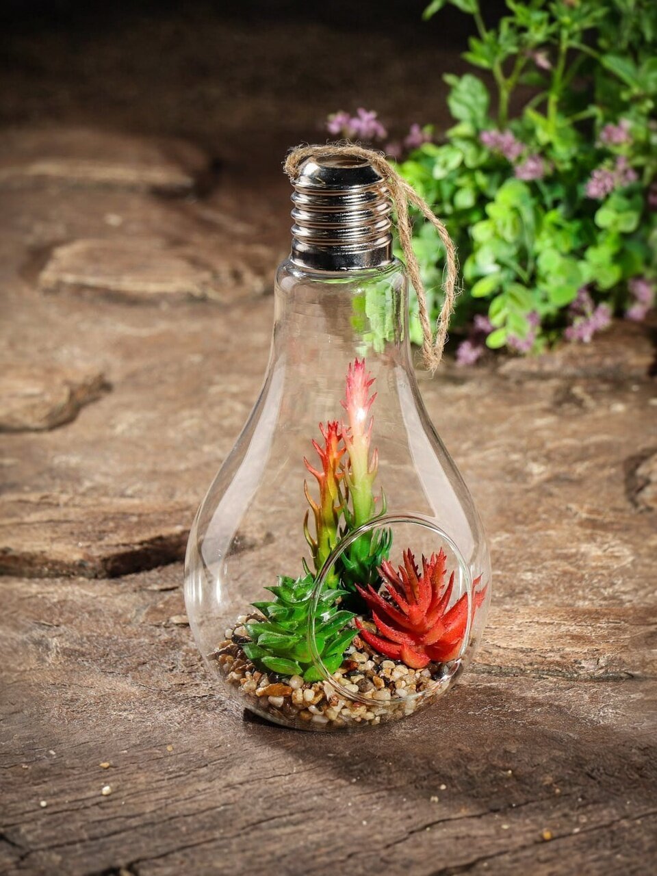 Цветок искусственный декоративный Композиция Суккулентов, 12х22 см, Y6-10426