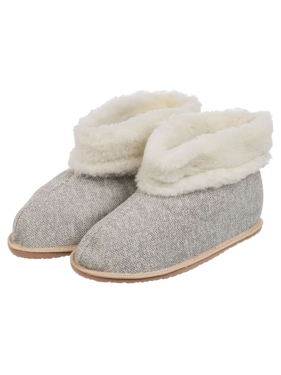 Тапки для женщин, бежевые, р. 38, утепленные, Чуни, ТД-25