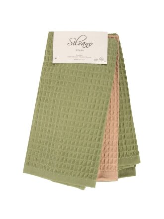 бежевый, зеленый