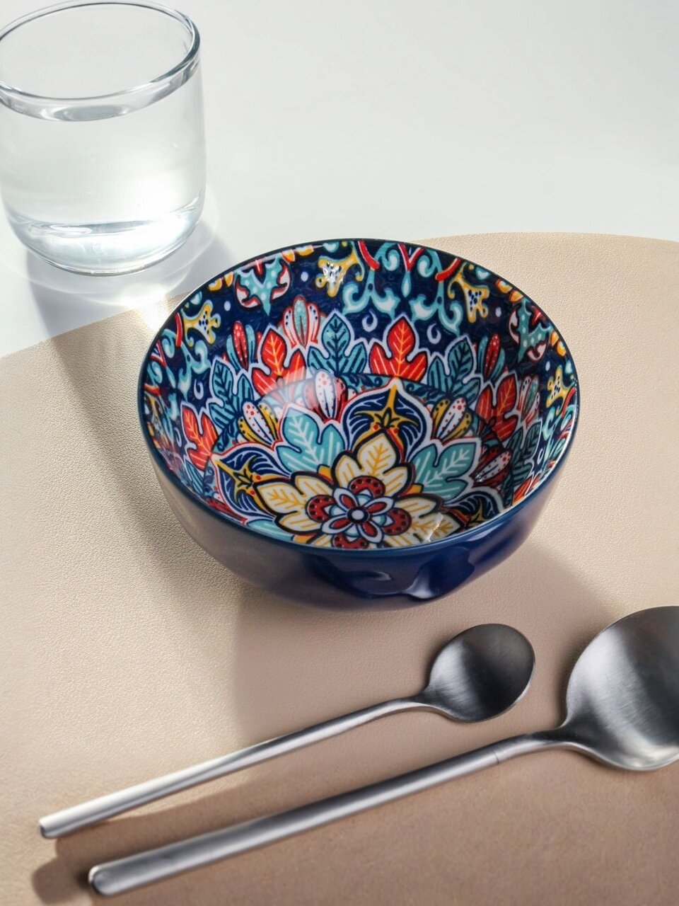 Салатник керамика, 12.5х6.5 см, 0.37 л, Самарканд, Y4-9759, синий