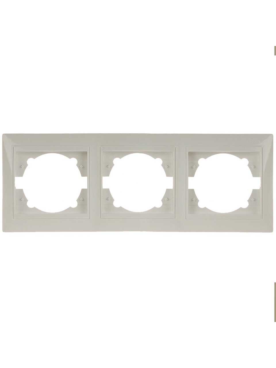 Рамка трехпостовая, горизонтальная, слоновая кость, TDM Electric, Таймыр, SQ1814-0128