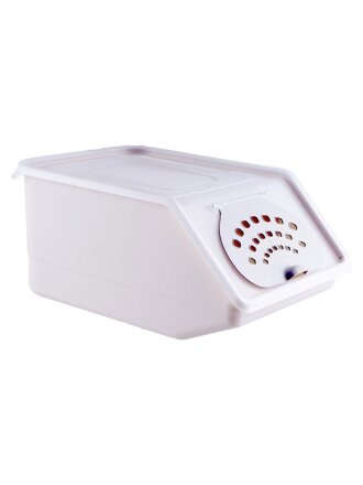 Контейнер хозяйственный для овощей, 7.6 л, 32.3х22х14.8 см, с крышкой, с вентиляционной решеткой, Полимербыт, С820