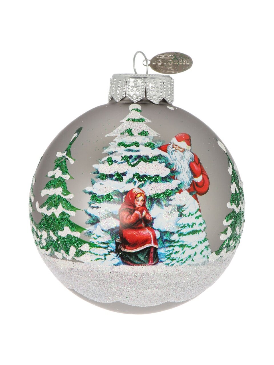 Елочный шар Сказка, 8 см, стекло, КУ-80-244181