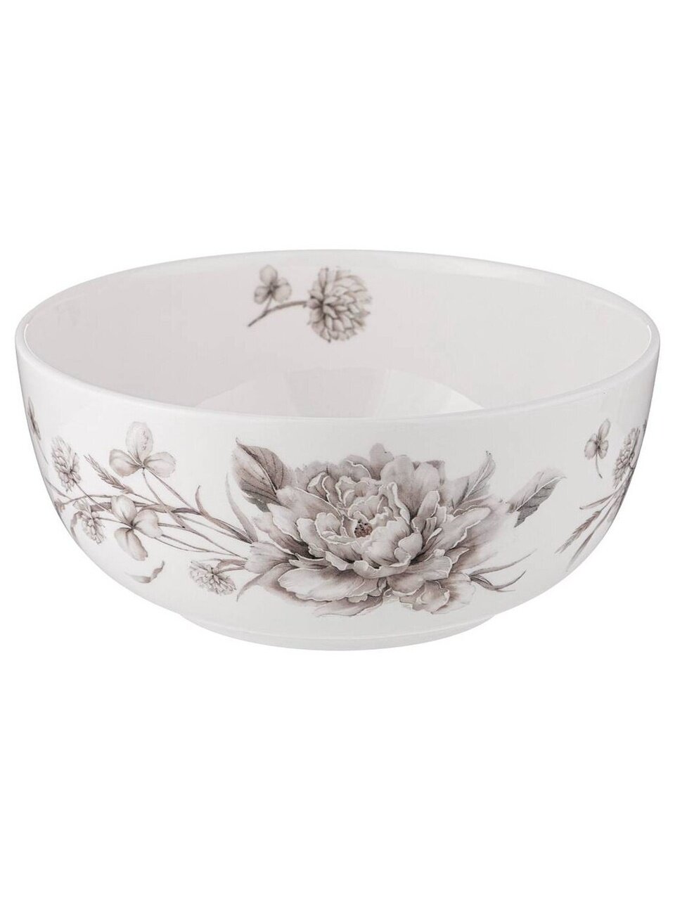 Салатник фарфор, круглый, 15.5х7 см, 0.8 л, White Flower, Lefard, 415-2139