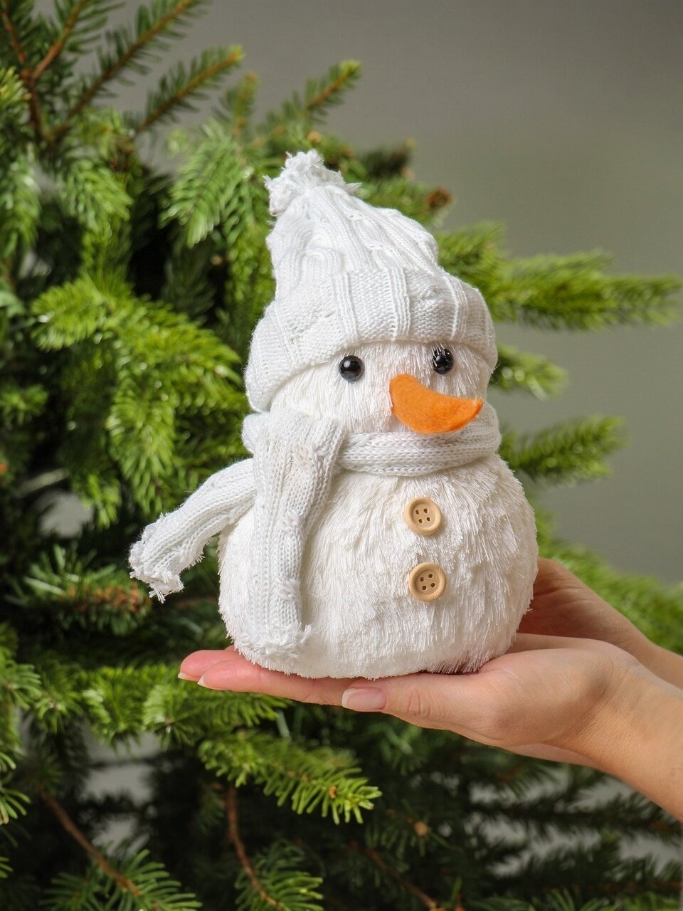 Фигурка декоративная полиэстер, Снеговик, 21 см, Y4-9402