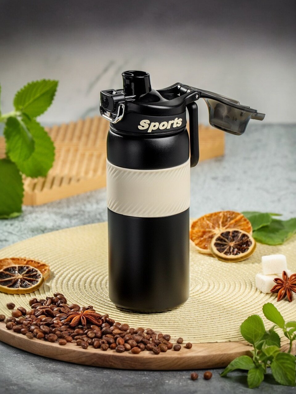 Термобутылка нержавеющая сталь, 0.5 л, Sports Fresh, бежевая, B070070