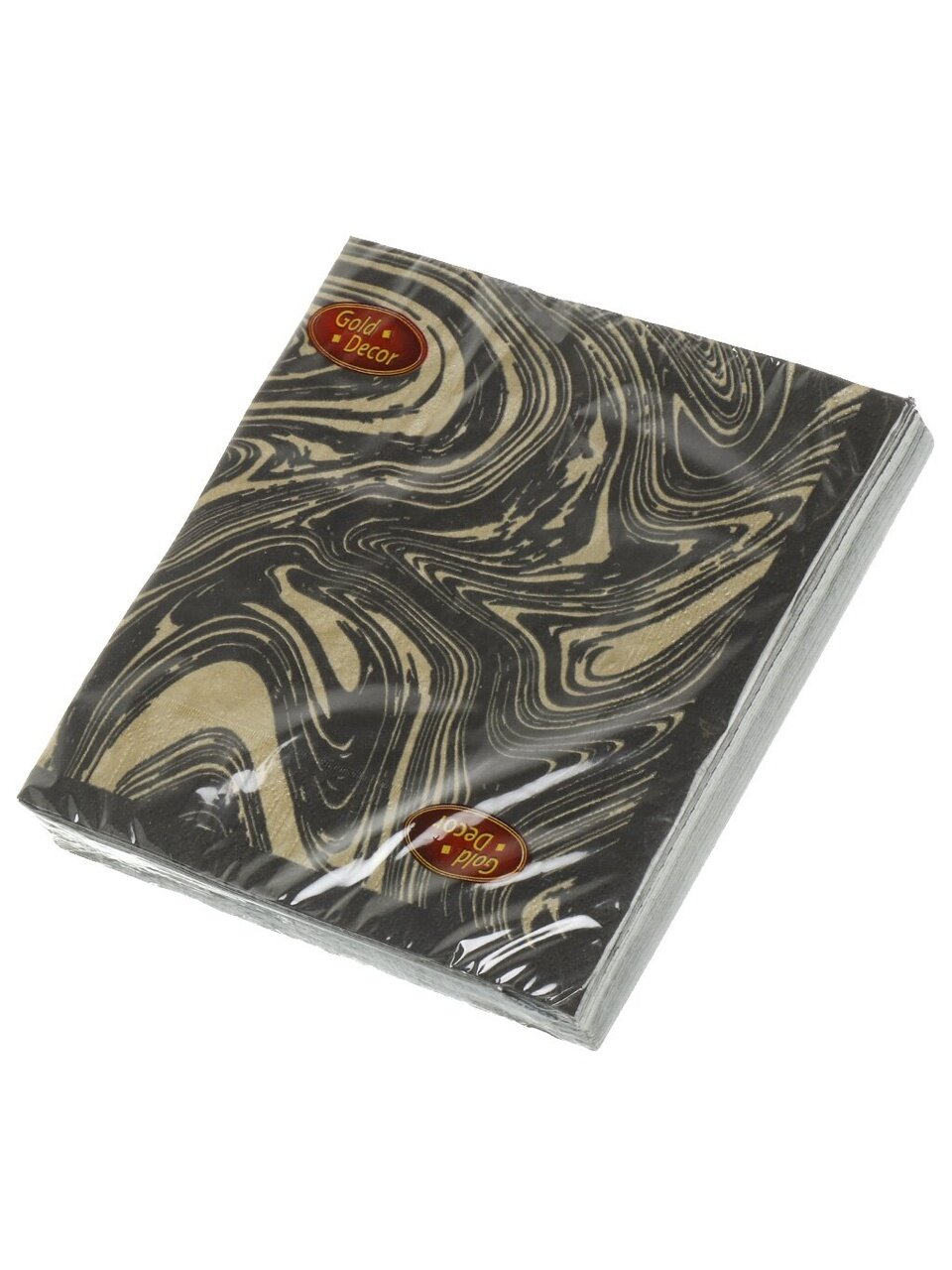 Салфетки бумажные Gold Decor, Золотой орнамент, 20 шт, 3 слоя, 33х33 см