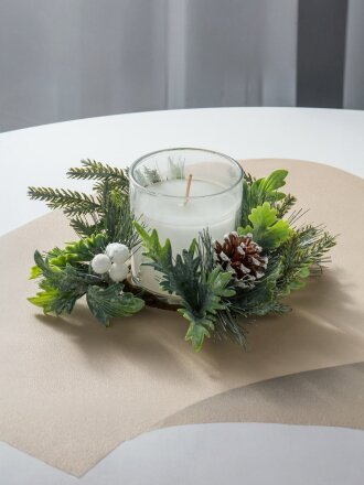 Свеча декоративная, 9х18х18 см, в стакане, A330098