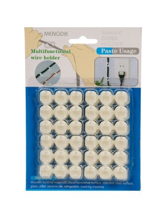 Крючки самоклеящиеся прозрачные, для гирлянд, 72 шт, Y4-9906