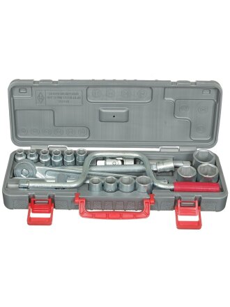 Набор слесарных инструментов НИЗ, 2761-30, 1/2", 6-гранный, сталь, кейс, 19 предметов