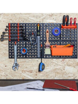 Ящик-органайзер для инструмента, Expert, пластик, настенный, 65.2х10х32.6 см, Blocker, BR3822ЧРОР
