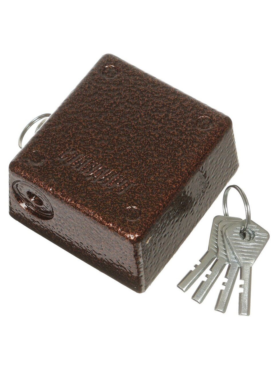 Замок навесной Стандарт, ВС2-10С, 7 897, коробка, гаражный, дисковый, медный, 89 мм, 3 ключа