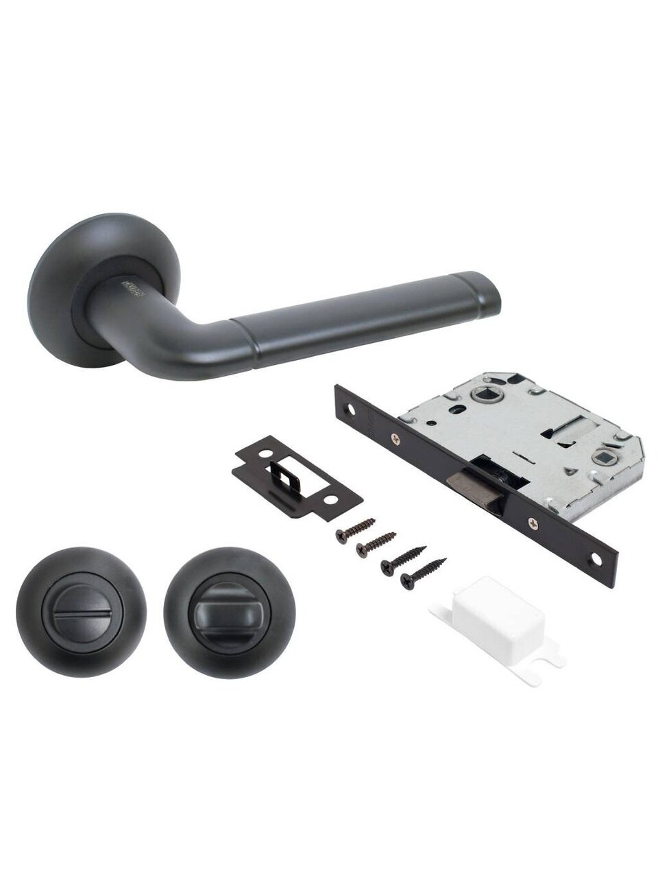 Комплект для сантехнической двери Аллюр, ПОЛО BL+L7050S BL+BK-R1 BL(15150/S7050), 14 671, матовый черный