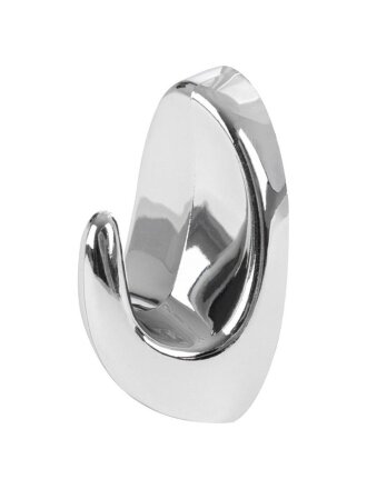 Набор крючков 2 крючка, самоклеящийся, хромированный, настенный, пластмасса, STRONG-2, 008229