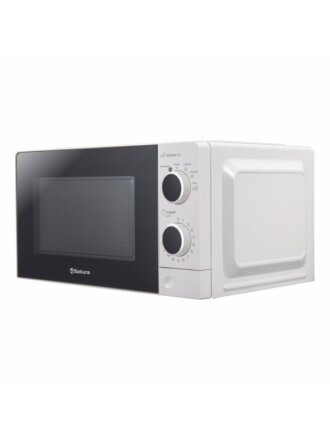 Микроволновая печь Sakura, SA-7055W, 20 л, 700 Вт, механическая, 6 уровней мощности, белая