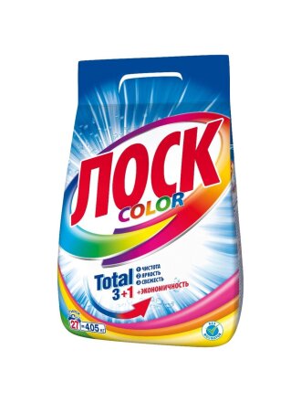Стиральный порошок Лоск, 4.05 кг, автомат, для цветного белья, Color