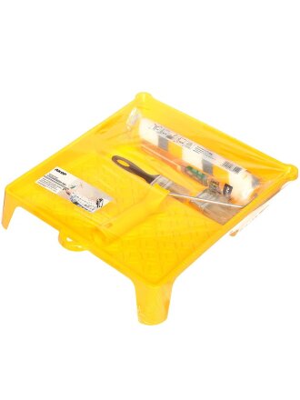 Набор для краски, 5 шт, валик 240 мм, ванночка большая, 3 кисти, Акор, Русский Маляр - 240, 90504240