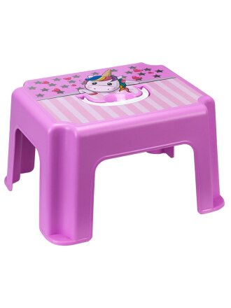 Табурет детский пластик, Idea, Единорог, с ручкой, 26х31х19 см, М 2290