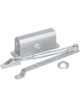 Доводчик дверной Trodos, TD-60, с фиксацией 90 °, -35°C + 60°C °C, до 60 кг, серебряный, 272030
