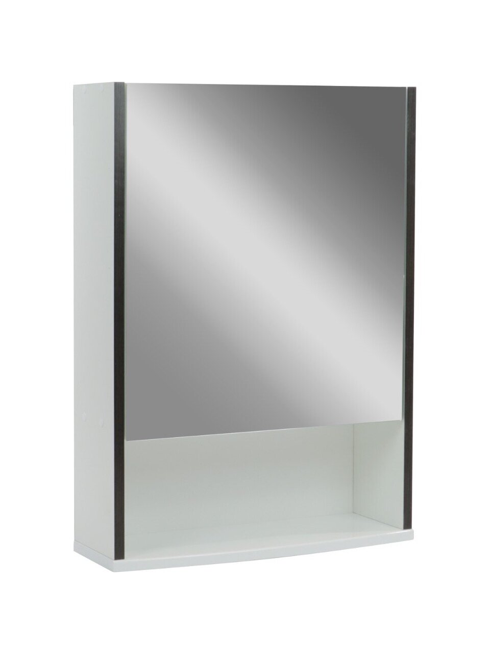 Зеркало Астра 50,480х170х700, белый, венге, правый,со шкафом, DORATIZ 2711.032