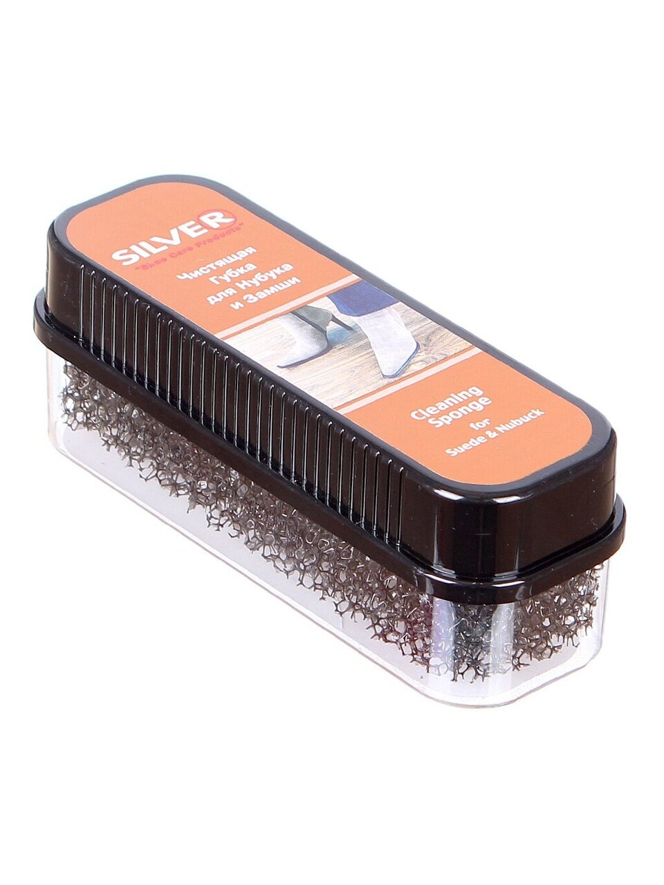 Губка для обуви для замши и нубука, бесцветная, Silver, TS1001-00