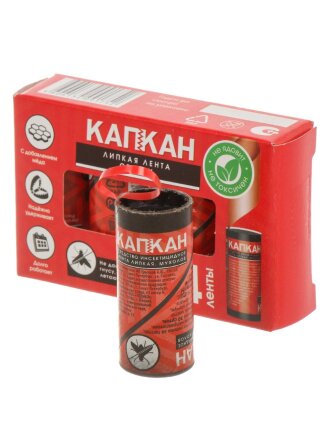 Инсектицид от мух, лента липкая, 4 шт, Капкан