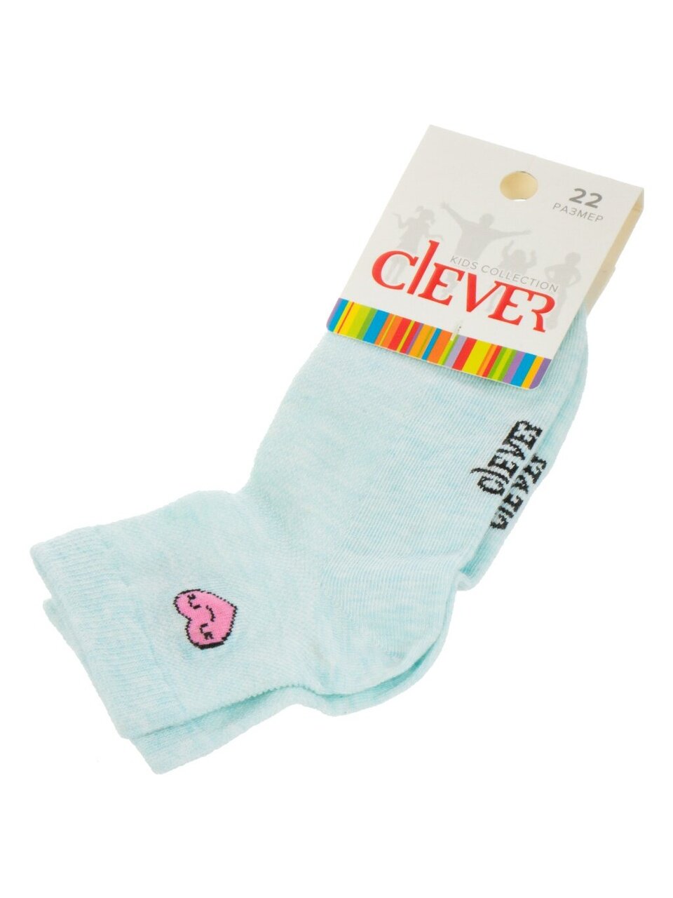 Носки детские детские, хлопок, Clever, в ассортименте, р. 22, Д 300
