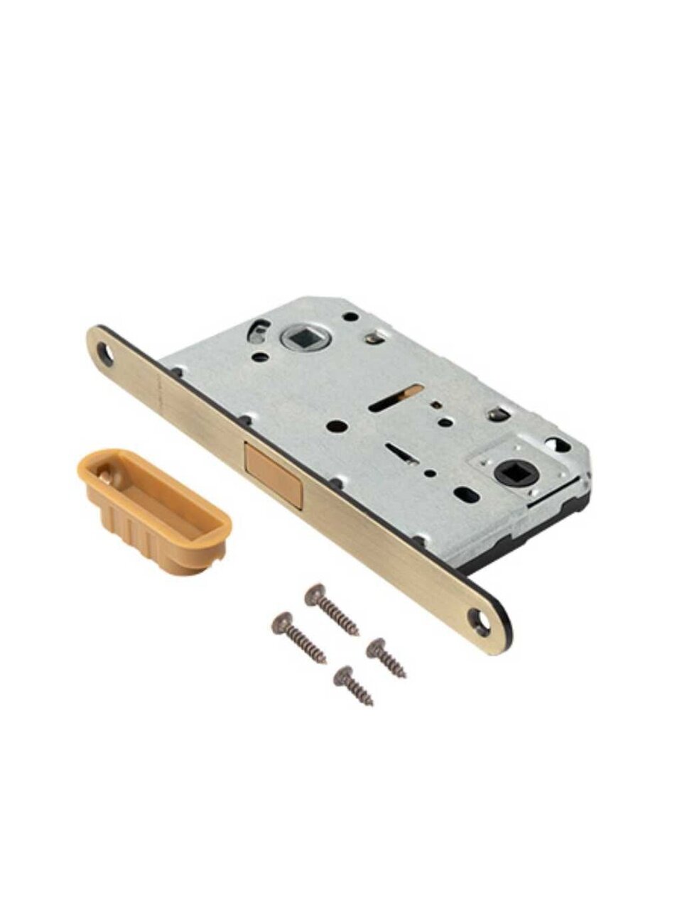 Защелка врезная, Code Deco, 5300-MC-WC-AB, 31290, язычок пластиковый, с фиксатором, бронза