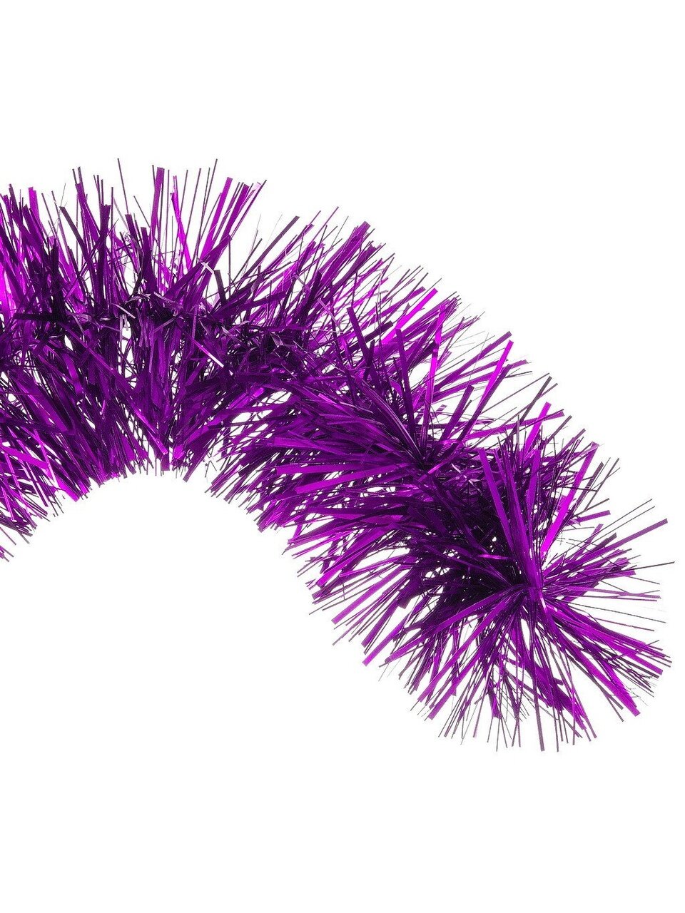 Мишура 1.8 м, матовый фиолетовый, диаметр 100 мм, 5-180-10