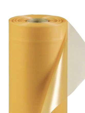 Пленка укрывная 150 мкм, рукав, 1.5х100 м, ГОСТ, светостабилизированная, 34 кг, 3 сезона, желтая, 100 677