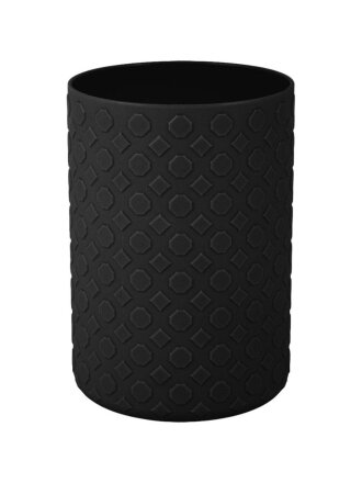 Стакан для ванной, 7.8х7.8х11.2 см, пластик, черный, Plast team, Black