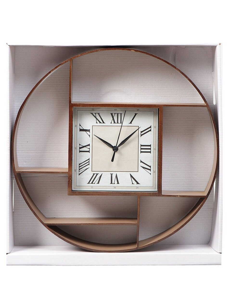 Часы настенные, 35.2х35.2х6.4 см, пластик, YM 8605