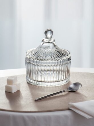 Сахарница 260 мл, стекло, 10х10х11.5 см, Грани, Y4-9710