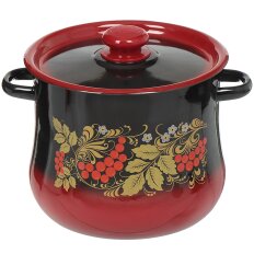 Кастрюля эмалированная сталь, 5.5 л, с крышкой, крышка сталь, Сибирские товары, С1917.34, в ассортименте Кастрюля эмалированная сталь, 5.5 л, с крышкой, крышка сталь, Сибирские товары, С1917.34, в ассортименте