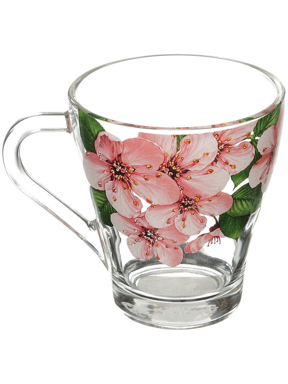 Кружка стекло, 250 мл, Живая природа Сакура, Декостек, 1649-Д